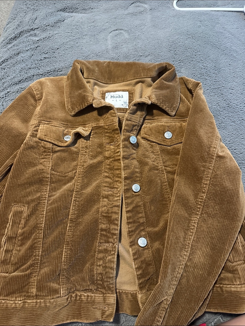 Mudd Tan Corduroy Button-Front Jacket